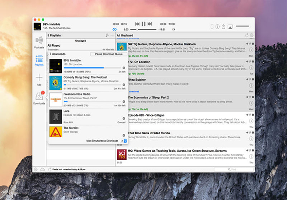 Downcast 2.11.26 for Mac|Mac版下载 | 播客订阅软件