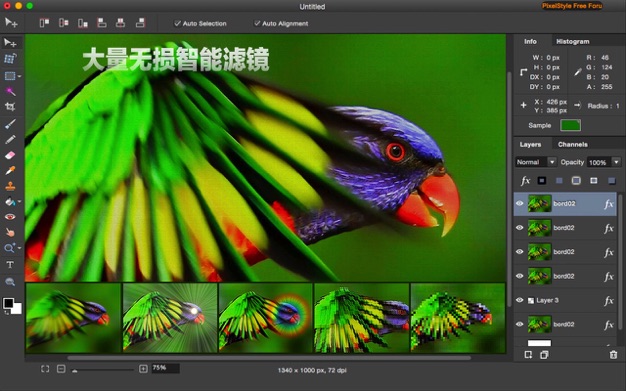 Pixelstyle 图片编辑器 4.2.0 for Mac|Mac版下载 | 图像处理和滤镜特效