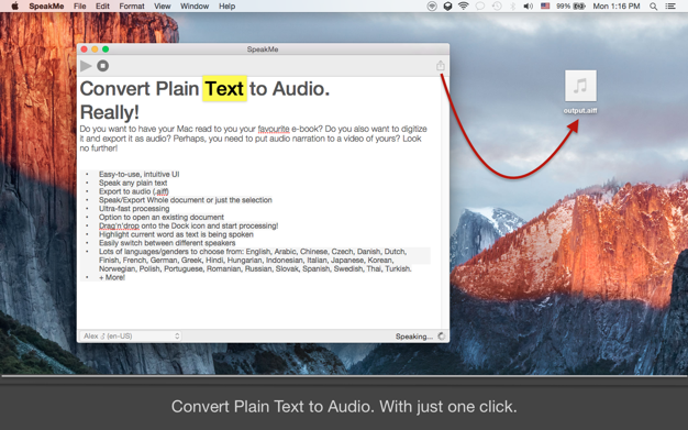 SpeakMe 2.2 for Mac|Mac版下载 | 将文字转换为音频