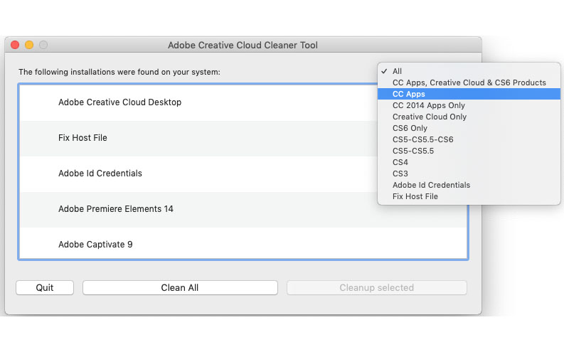 Adobe Creative Cloud Cleaner Tool 4.3.0.337 for Mac|Mac版下载 | Adobe系列软件卸载工具