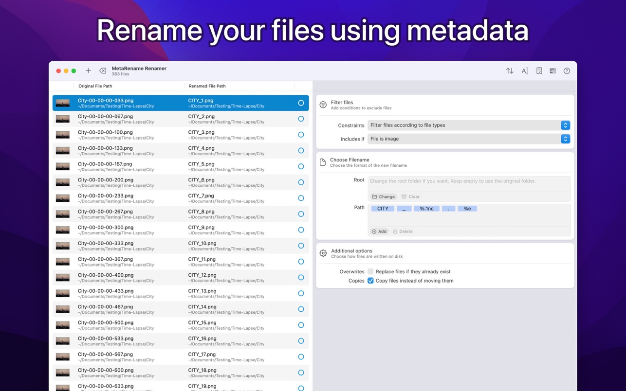 MetaRename 1.0.3 for Mac|Mac版下载 | 使用元数据批量重命名文件