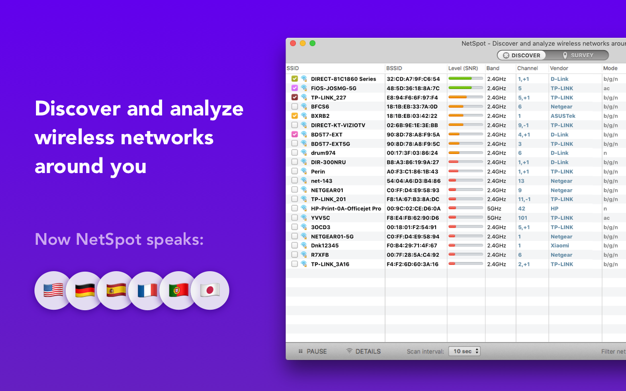 NetSpot PRO 2.16 for Mac|Mac版下载 | WIFI网络检测工具