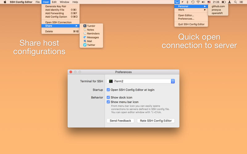 SSH Config Editor 2.6.2 for Mac|Mac版下载 | ssh配置管理工具