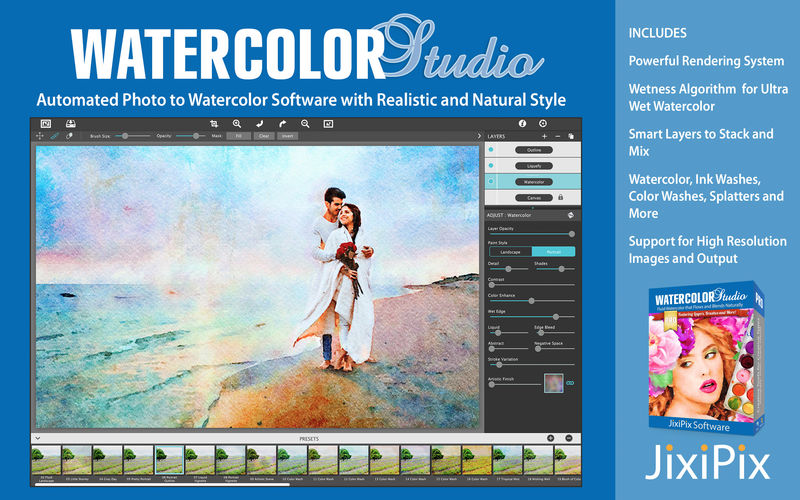 Watercolor Studio 1.4.14 for Mac|Mac版下载 | 将照片生成水彩画