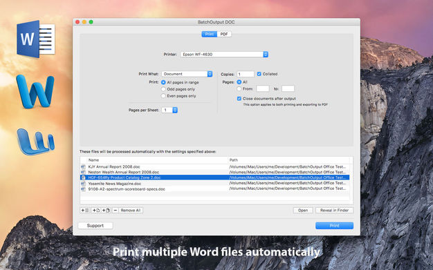 BatchOutput DOC 2.6 for Mac|Mac版下载 | 批量将word文件转换成PDF