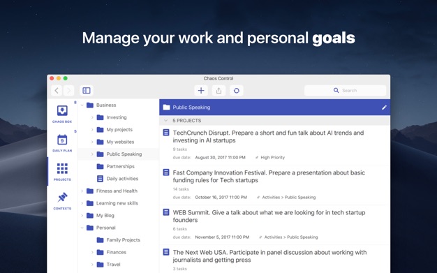 Chaos Control 1.16.2 for Mac|Mac版下载 | GTD待办事项处理工具