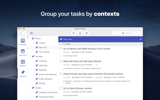Chaos Control 1.16.2 for Mac|Mac版下载 | GTD待办事项处理工具