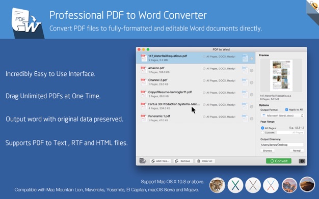 飞蜂PDF转Word转换鈥 8.4.5 for Mac|Mac版下载 | PDF to Word by Flyingbee