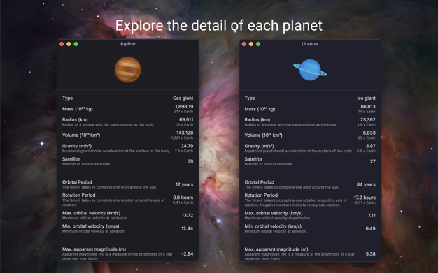 8Planets 1.2.0 for Mac|Mac版下载 | 太阳系八大行星模拟器