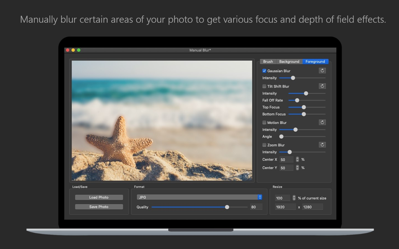 Photo Blur FX 1.3 for Mac|Mac版下载 | 照片聚焦效果