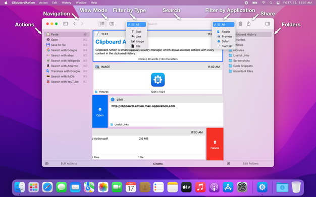 Clipboard Action 1.5.7 for Mac|Mac版下载 | 剪贴板管理器