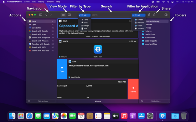 Clipboard Action 1.5.7 for Mac|Mac版下载 | 剪贴板管理器