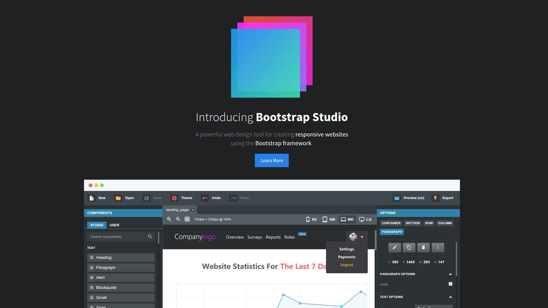 Bootstrap Studio 6.4.1 for Mac|Mac版下载 | 网页设计软件