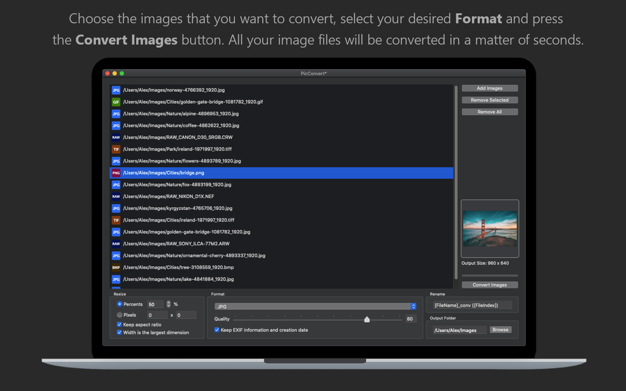 PicConvert - Convert Photos 1.3 for Mac|Mac版下载 | 图片格式批量转换工具