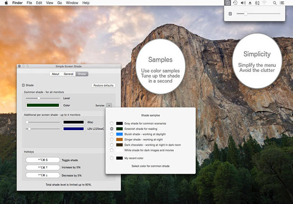 Simple Screen Shade 1.5 for Mac|Mac版下载 | 保护眼睛的小工具
