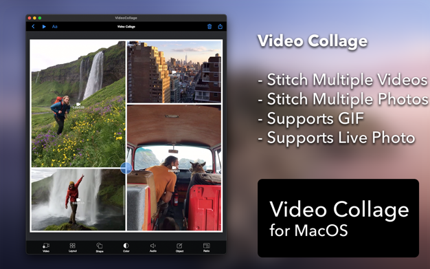 Video Collage 1.5.0 for Mac|Mac版下载 | 合并多个视频