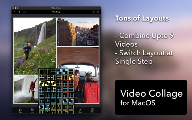 Video Collage 1.5.0 for Mac|Mac版下载 | 合并多个视频