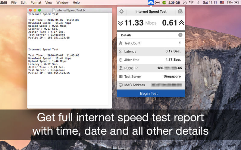 Internet速度测试应用程序 3.8 for Mac|Mac版下载 | InternetSpeedTest