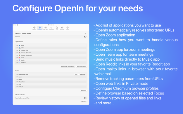 OpenIn 4 Advanced Link Handler 4.0.8 for Mac|Mac版下载 | 使用指定浏览器打开链接