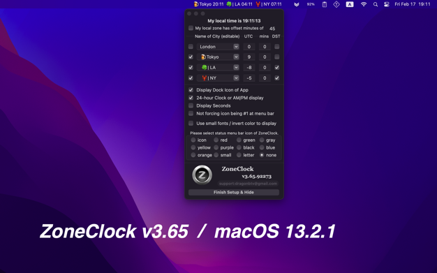 ZoneClock 3.65 for Mac|Mac版下载 | 可定制世界时钟