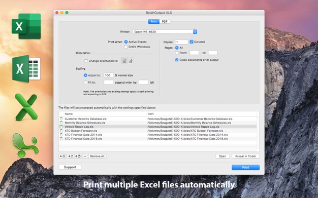 BatchOutput XLS for Excel 2.5.16 for Mac|Mac版下载 | 批量将xls文件转换为PDF