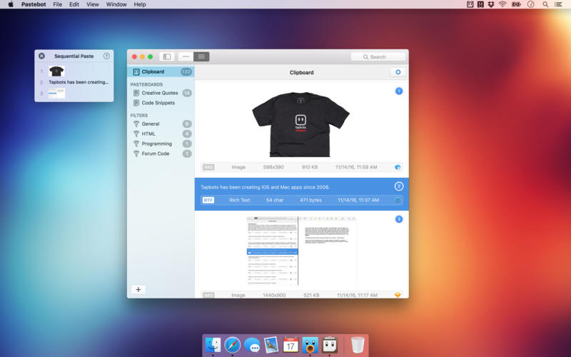 Pastebot 2.4.3 for Mac|Mac版下载 | 剪贴板工具