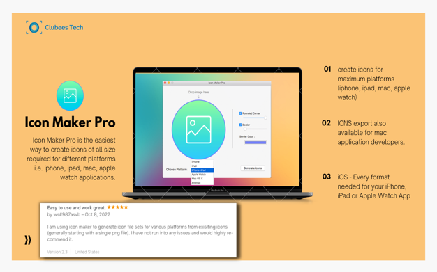 Icon Maker Pro 2.6 for Mac|Mac版下载 | 应用图标制作工具