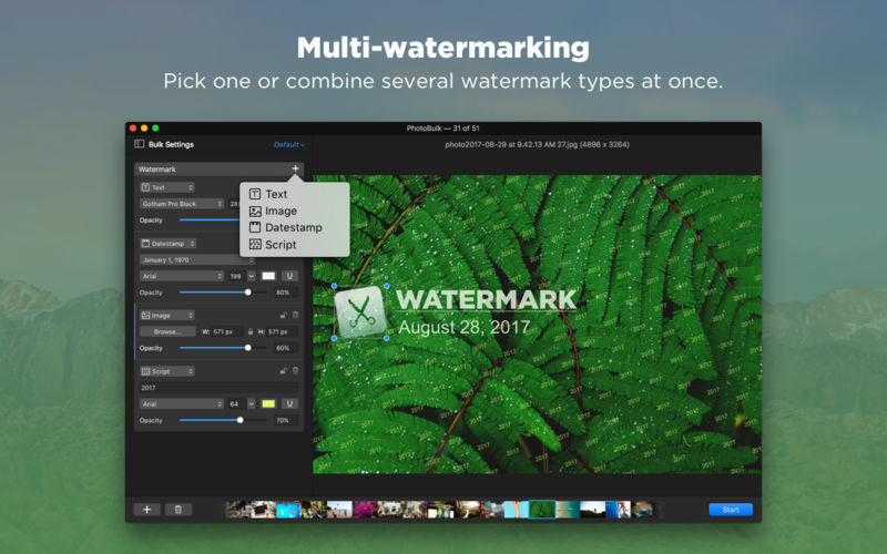 PhotoBulk: watermark in batch 2.6 for Mac|Mac版下载 | 图片批量水印工具