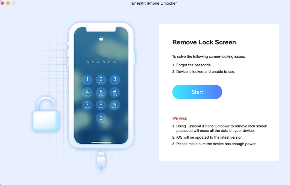 TunesKit iPhone Unlocker 2.3.0 for Mac|Mac版下载 | iphone解锁工具