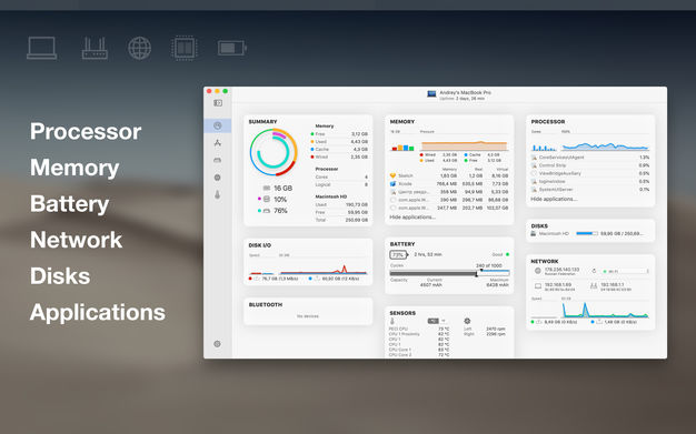 iStatistica Pro 5.1 for Mac|Mac版下载 | 系统监控软件