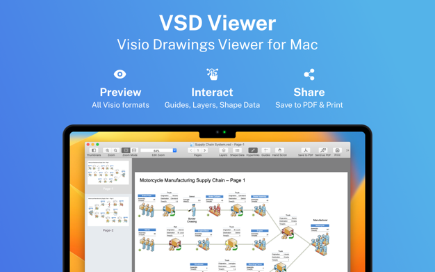 VSD Viewer for Visio Drawings 6.16.1 for Mac|Mac版下载 | Visio文件查看器