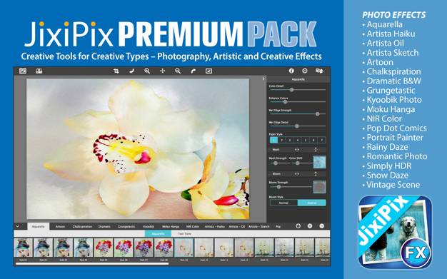 JixiPix Premium Pack 1.2.7 for Mac|Mac版下载 | 创意照片效果滤镜