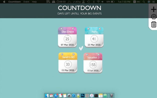 Countdown 2.1 for Mac|Mac版下载 | 倒数日提醒