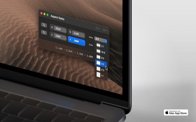 Aspect Ratio X 2.1.8 for Mac|Mac版下载 | 长宽比计算器