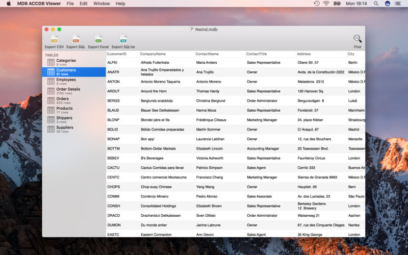 MDB ACCDB Viewer 2.3.1 for Mac|Mac版下载 | ACCDB 数据库浏览器