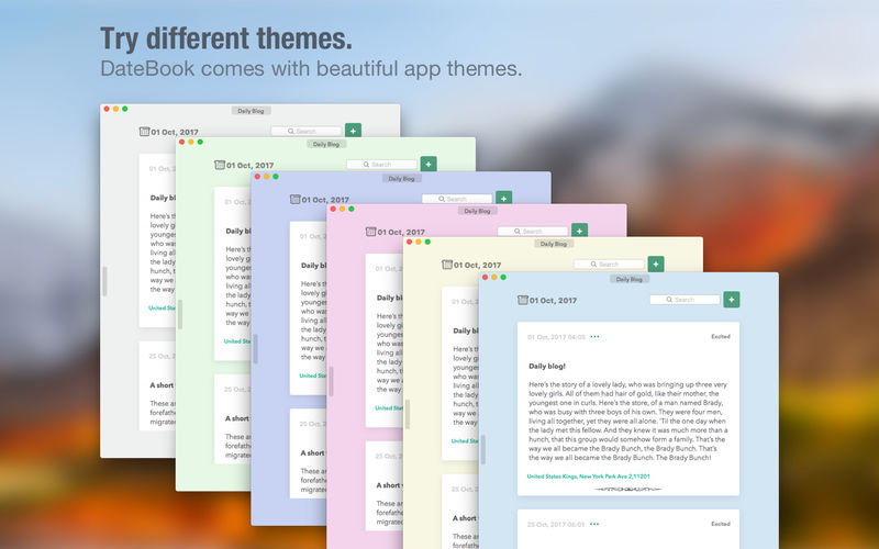 DateBook - Journal | Memoir 2.1.7 for Mac|Mac版下载 | 日记软件