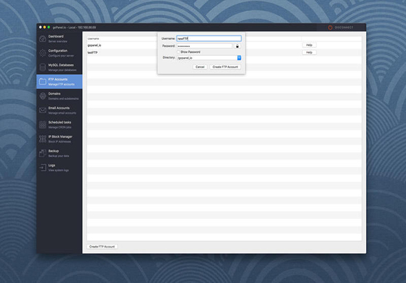 goPanel 2 2.9.5 for Mac|Mac版下载 | web服务器管理工具