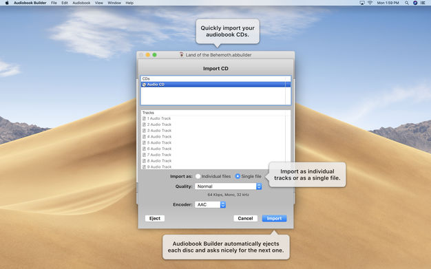 Audiobook Builder 2 2.2.6 for Mac|Mac版下载 | 有声读物制作软件