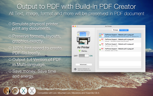 Air Printer 2.0.3 for Mac|Mac版下载 | 隔空打印机服务器