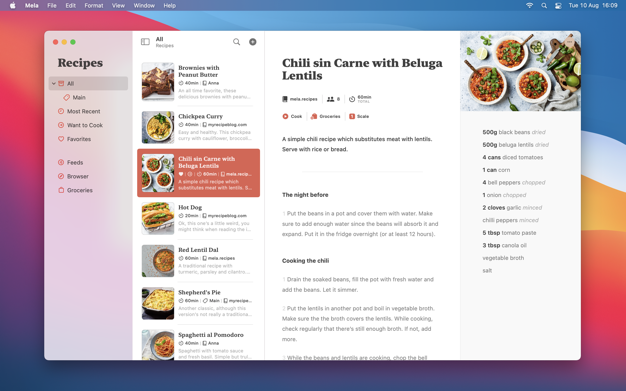 Mela – Recipe Manager 1.6.3 for Mac|Mac版下载 | 食谱管理器