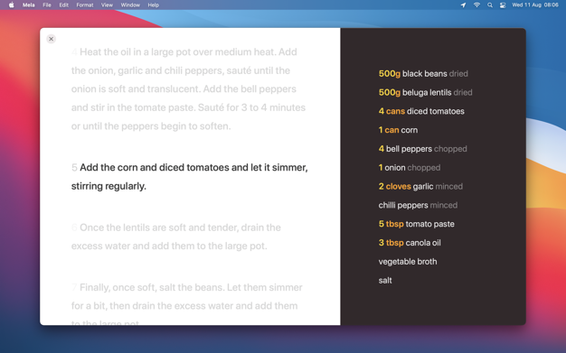 Mela – Recipe Manager 1.6.3 for Mac|Mac版下载 | 食谱管理器