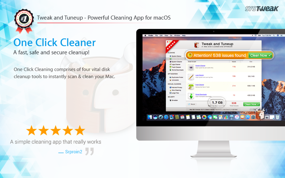 Tweak and Tuneup 4.3.0 for Mac|Mac版下载 | 系统清理及优化工具