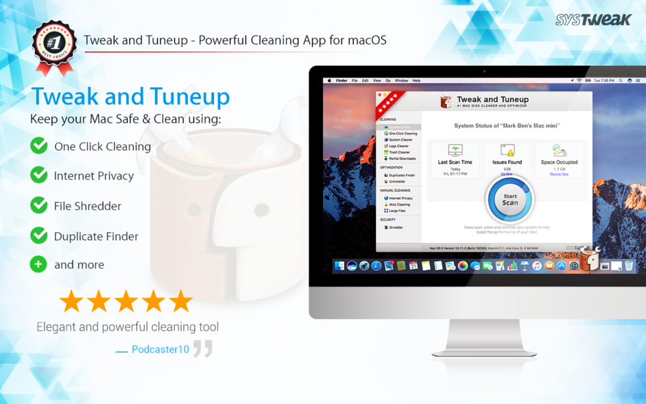 Tweak and Tuneup 4.3.0 for Mac|Mac版下载 | 系统清理及优化工具