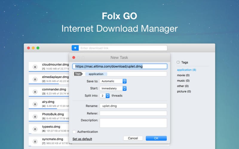 Folx GO+ 5.27 for Mac|Mac版下载 | 下载工具