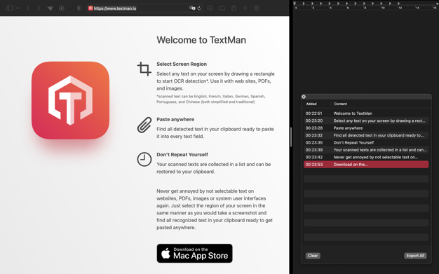 TextMan 1.9 for Mac|Mac版下载 | 截图文字识别