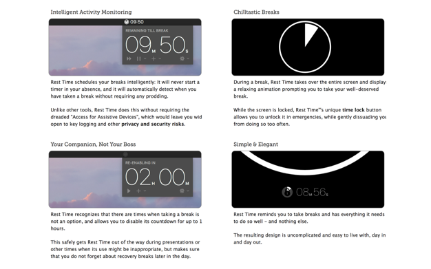 Rest Time 1.36 for Mac|Mac版下载 | 定时休息提醒