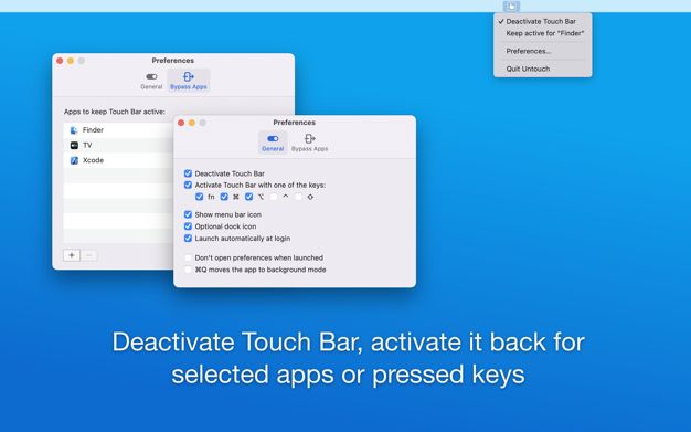 Untouch 1.4.0 for Mac|Mac版下载 | 临时禁用Touch Bar