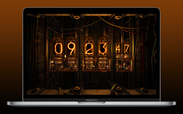 Digital Clock 3D 2.1.1 for Mac|Mac版下载 | 炫酷3D时钟屏保