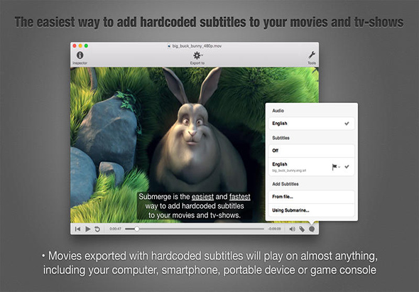 Submerge 3.9.1 for Mac|Mac版下载 | 为电影添加字幕