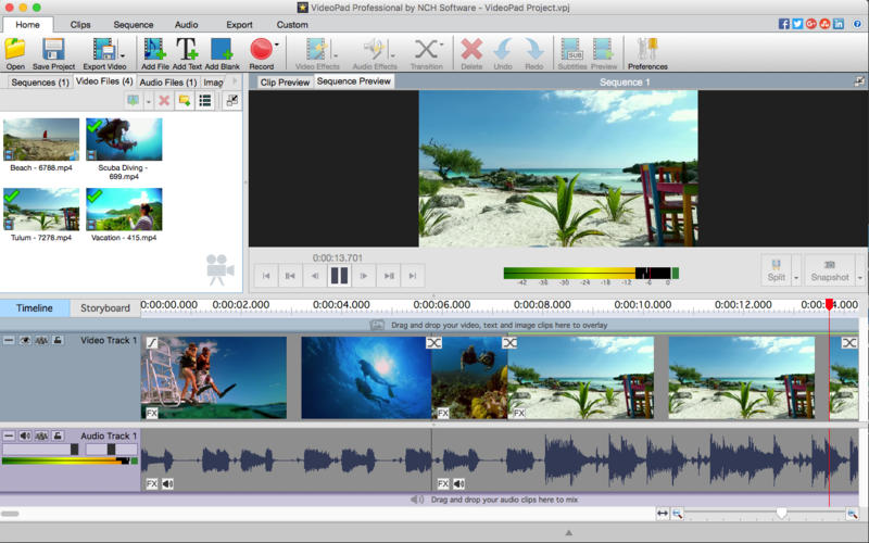 VideoPad Professional 11.69 for Mac|Mac版下载 | 视频编辑软件